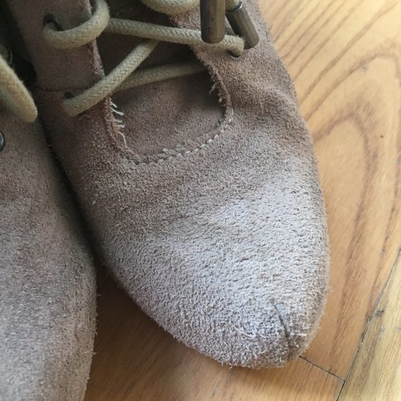 Zara Lace-Up Suede Ankle Boots - Picture 7 of 7